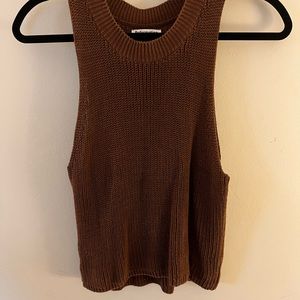 Brown knit reformation tank size Medium